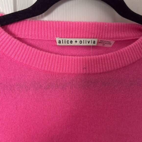 Women's Alice + Olivia Gleeson Dip Dye Cashmere Sweater, Size small - Pink - Picture 2 of 4